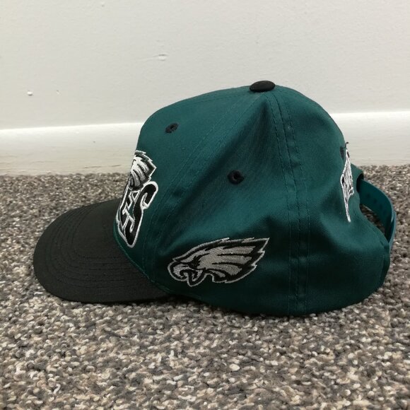 Vintage 90s Philadelphia Eagles Hat The G Cap Snapback Youth? Green - Picture 3 of 7